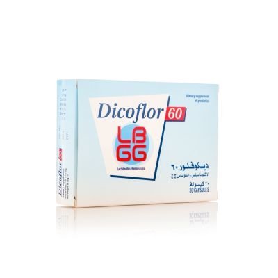 ديكوفلور 60 مجم، مكمل غذائي، بروبيوتك - 30 كبسولة